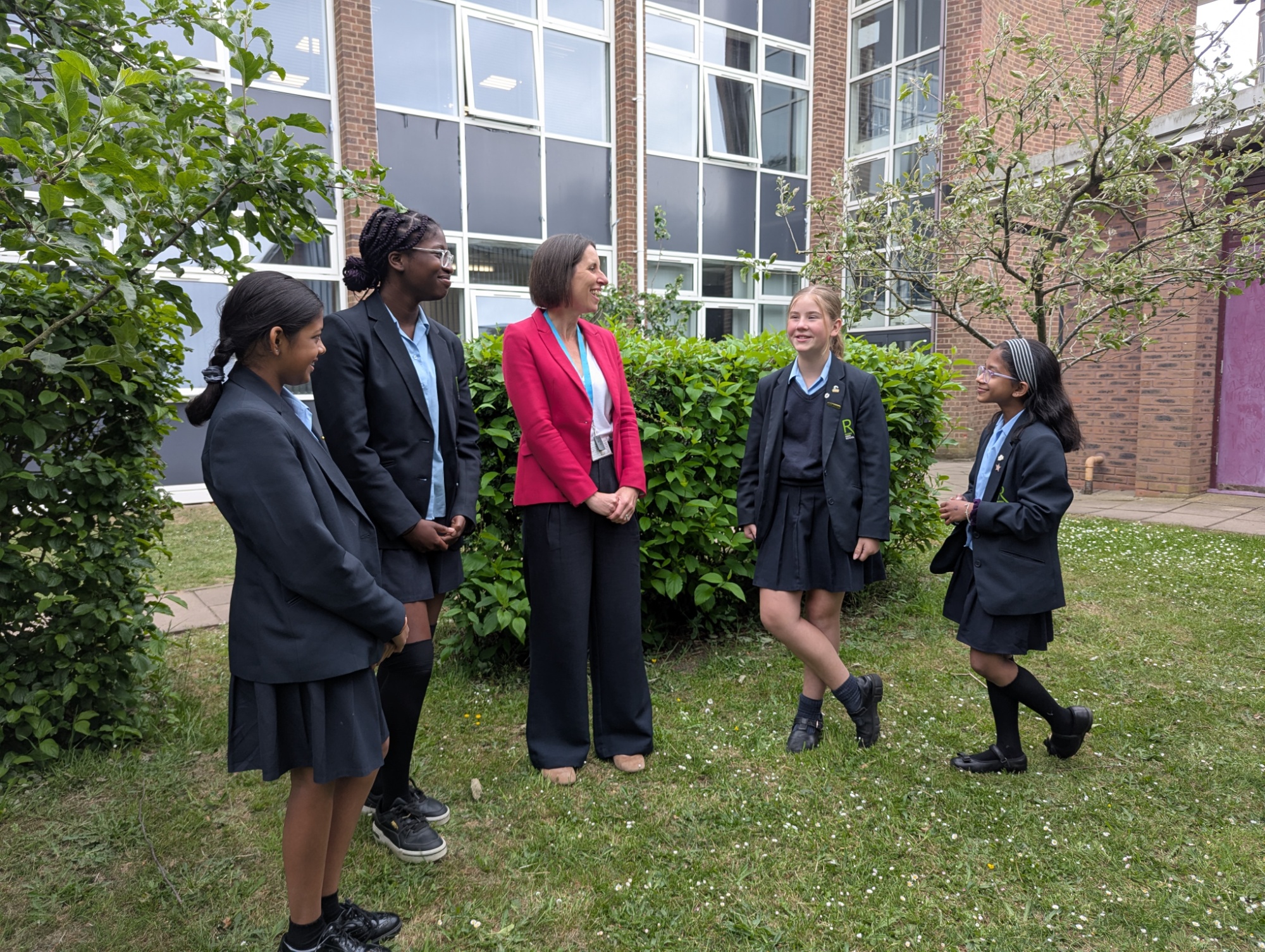 Deputy Head and students Deputy Head and students